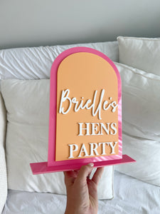 A4 2 layered arch event sign