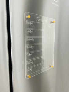 Magnetic fridge organiser