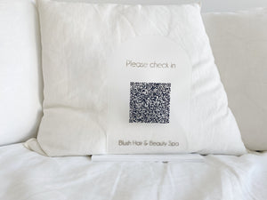 QR code check in sign